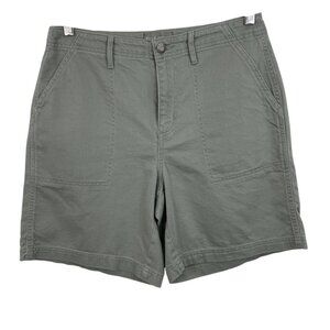 Falls Creek Green Denim Bermuda Shorts Womens Size 10